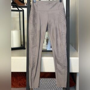 Athleta Delancey Gleam Moto Tight in Taupe Small Petite